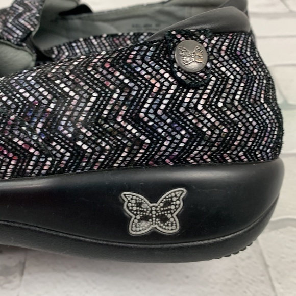 Alegria by PG Lite. slip on shoes Size 40/8 Black silver gray Cushioned - Picture 5 of 12